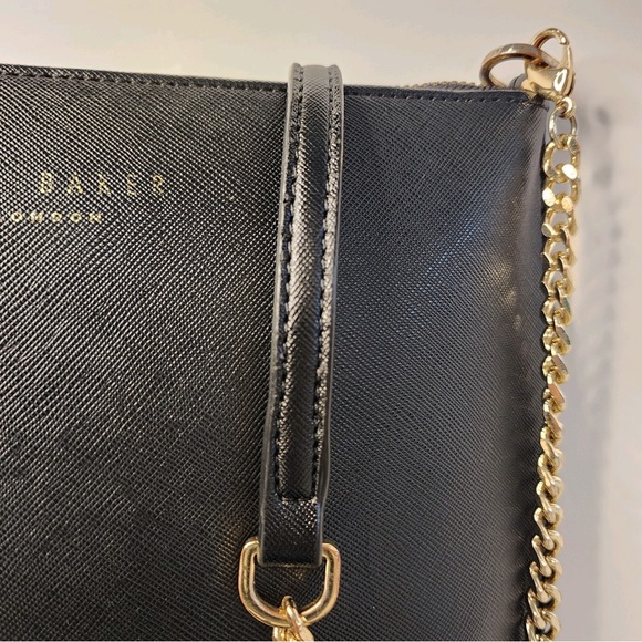 Ted Baker London Crossbody Shoulder  Bag - Black w/GoldtoneChain Removable strap - Picture 4 of 15